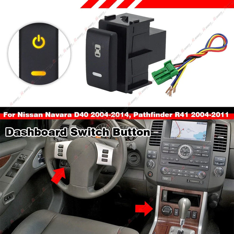 Nissan Patrol Titan Pathfinder Navara LED Dashboard Control Switch Button 1x