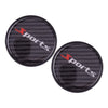 Car Black Carbon Fiber Water Cup Holder Pad Mat Cushion Non-Slip