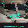 Honda CRV Sunshade 6 x Side Window Privacy Black Silver (2017–2022)
