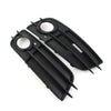 Audi A4 B8 S4 Black Front Bumper Fog Light Grille Covers (2008-2012)