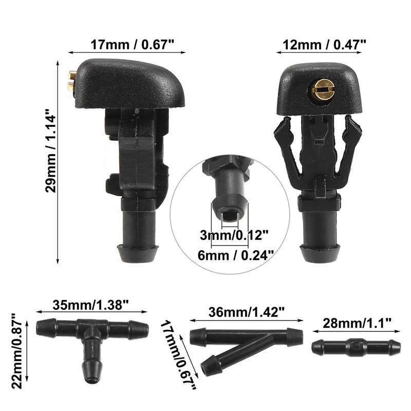 Ford F-150 Windshield Washer Nozzles & 2.5m Hose (2004-2023)
