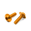Motorcycle Car 6 x M6 x 20mm Gold Tone Hexagon License Bolts Screws