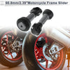 2 x Aluminum Alloy Motorcycle Slider Frame 1.1"-1.3" Titanium Tone