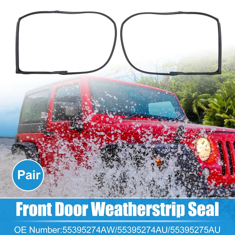 Jeep Wrangler Front Door Felt Gasket Trim Seal (2007-2018)
