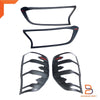 Ford Ranger T6 Matte Black Headlight Taillight Covers Trim (2015-2021)
