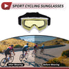 1 Set Motorcycle Riding Goggles Yellow Lens White Frame PC Cycling Sunglasses