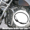 Make Model 60cm 23.62" 10mm Motorcycle Braided Brake Clutch Oil Hoses Black