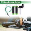 7/8" 22mm Hand Grips Covers Aluminum Alloy and Rubber Green