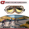 Motorcycle 1 Pc Motorcycle Riding Goggles Yellow Lens Brown Frame Sponge