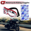 Set Motorcycle Riding Goggles Transparent Lens Red Frame Cycling Sunglasses