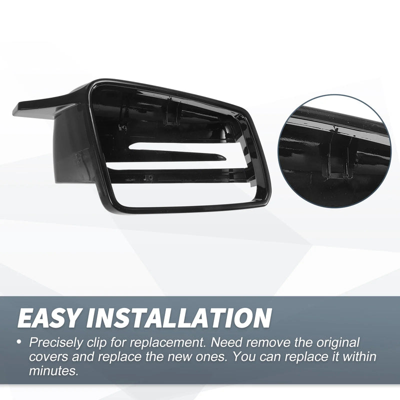 Mercedes-Benz W176 W246 C117 Gloss Black Rearview Mirror Cover Cap