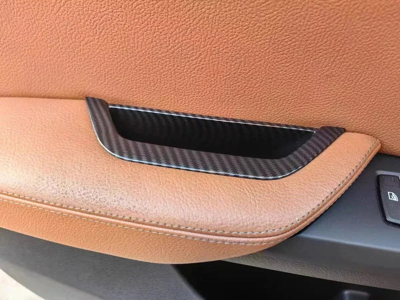 BMW X3 X4 Carbon Fiber Handle Interior Door Panel Pull Cover (2011–2017)