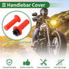 Motorcycle Handlebar Grips TPR Red 7/8 22mm Hand Grips Cover