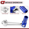 Bosuer M5 Silver Tone Blue Folding Shifter Lever