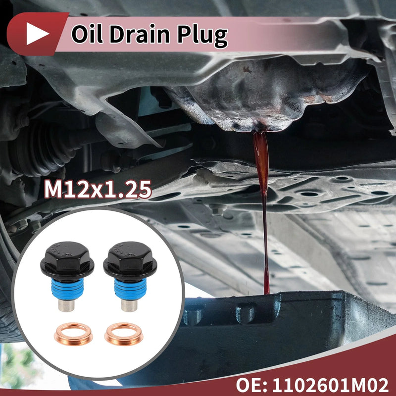 Nissan Infiniti Blue Black 1 Set Oil Drain Plug