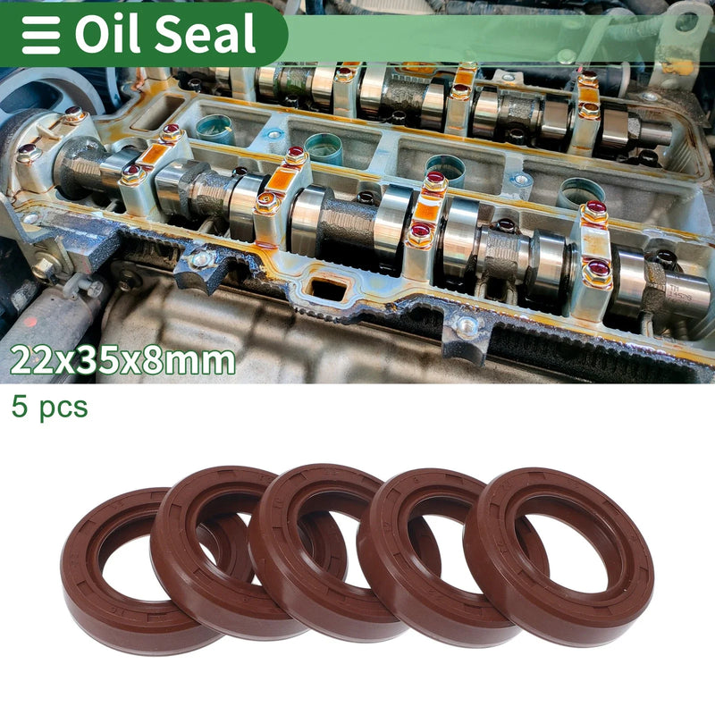 Make Model Oil Seal 22x35x8mm 5 x Seal Ring Rotary Shaft FKM Rubber