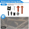 Kawasaki Yamaha Windshield Bolts Stainless Steel Rubber Orange