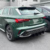 Audi A3 8Y Sline Rear Bumper Diffuser Lip Cover (2024-2025)