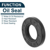 Make Model Oil Seal 5Pcs Seal Ring Rotary Shaft Seal NBR Rubber 25x47x8mm Black