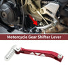 Kayo T4 Red Silver Tone Head Folding Motorcycle Gear Shifter Lever