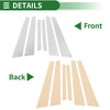 BMW 5-Series (1997 - 2003) Chrome Silver 6 Pcs Door Pillar Window Trim