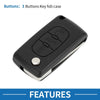 Peugeot 207 3 x Keyless Entry Remote Key Fob Shell Case (2006-2014)