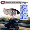 Motorcycle Riding Goggles Silver Tone Lens Brown Frame PC Cycling Sunglasses