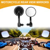 M8 Motorcycle Rear View Mirrors / Handlebar / Carbon Fiber Pattern Black