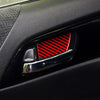 Honda Accord Red Carbon Fiber Inner Door Handle Bowl Cover (2014-2017)