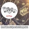 Motorcycle 6 x Titanium Alloy M10 Pitch 1.25mm Flange Bolt Nut
