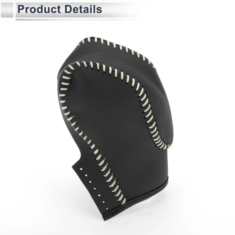 Ford Fusion Car Gear Shift Knob Cover 1 x Black Beige Faux Leather (2013-2016)