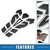 Universal Motorcycle Gas Tank Decal Sticker 7.87x5.59 Black Silver Tone