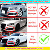 Audi A3 2003-2012 Front Bumper Fog Light Grille Cover with Chrome Ring