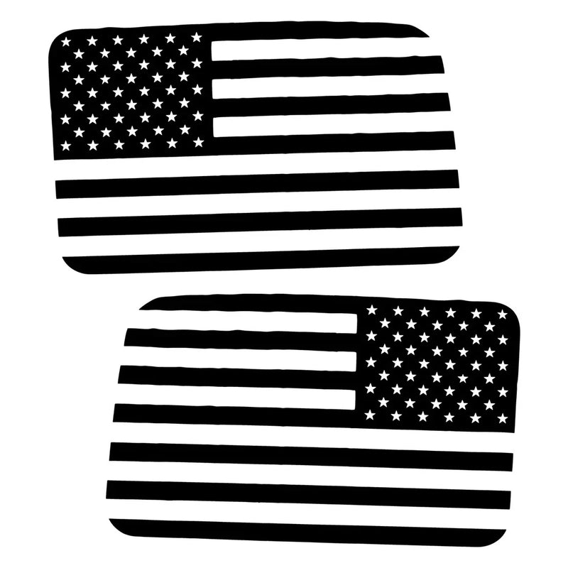 Jeep Wrangler JL 4-Door 2 x Rear Window Flag Stickers (2018-2020)