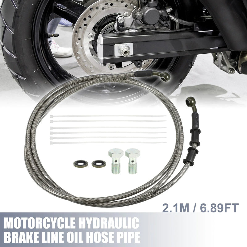 Motorcycle 1 Set / 2.1m / Hydraulic Brake/Clutch Line Hose with Screws