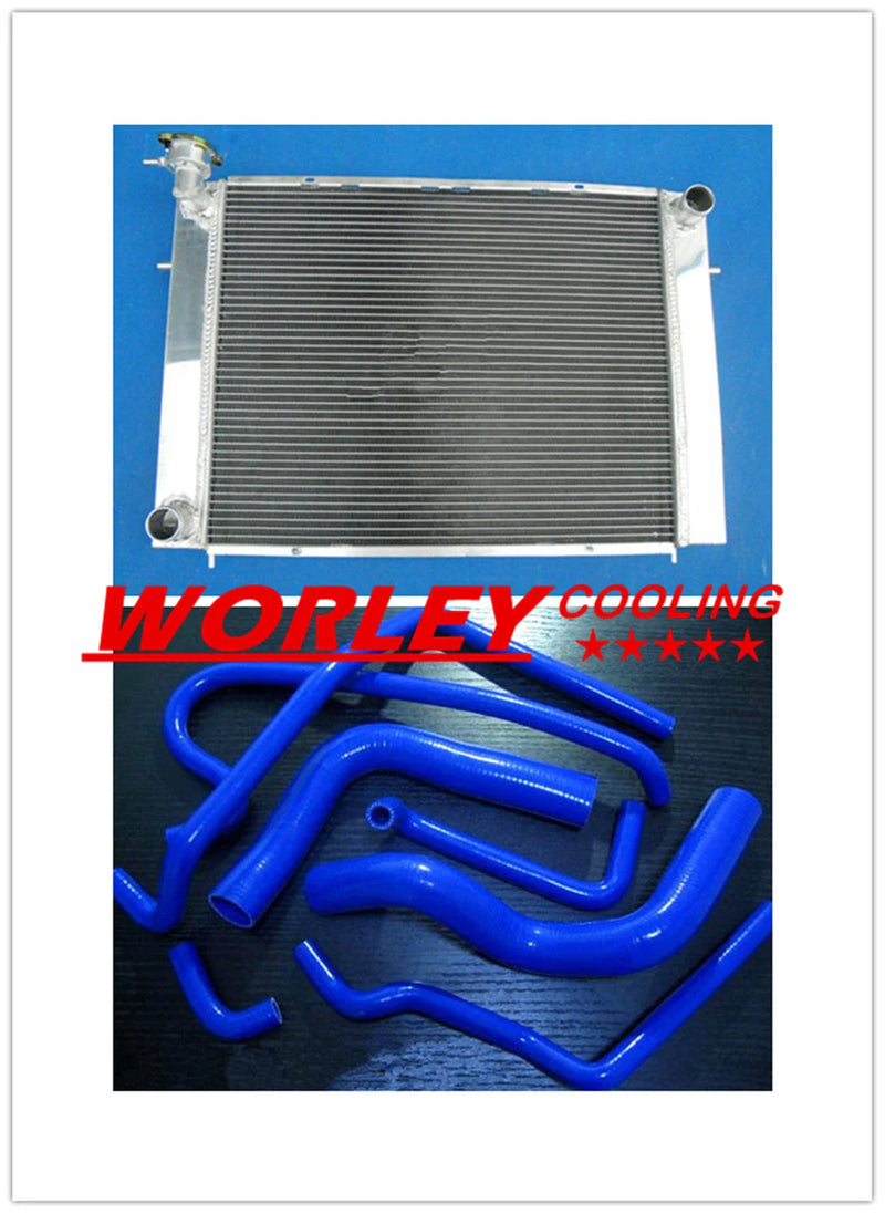 Commodore VN VP VR VS V8 5.0L 44mm Aluminum Radiator & Blue Hose (1988-1997)