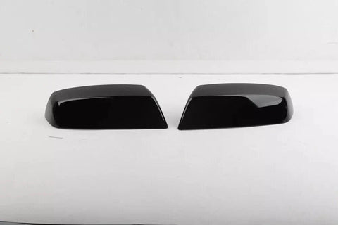 Chevy Silverado GMC Sierra Gloss Black Top Half Mirror Covers (2014-2018)