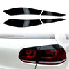 VW Golf 6 MK6 2008-2013 Glossy Black Rear Tail Light Eyebrow Cover Trim