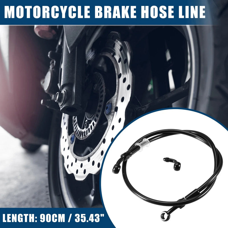 Set 90cm Motorcycle Hydraulic Brake Line Oil Hose Fitting with Banjo