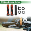 Motorcycle Black Orange Hand Grips Cover Kit 7/8 22mm