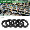 Oil Seal TG4 Lip Seal Ring Rotary Shaft Seal NBR Rubber 30x42x8mm Black 5 Pcs