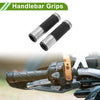 Motorcycle Handlebar Grips / 7/8" 22mm / Aluminum Alloy Silver Tone