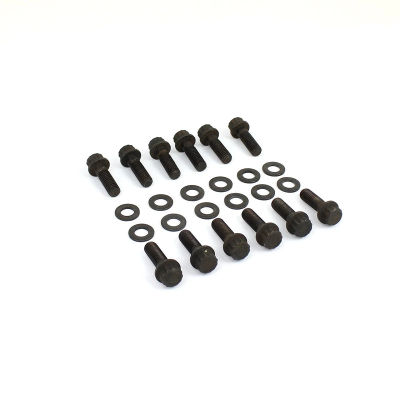 Chevy SBC 350 12 Point Black Oxide Intake Manifold Bolt Kit