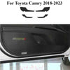 Toyota Camry Leather Panel Trim Carbon Fiber Door Anti-Kick (2018–2023)