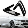 BMW 3 Series GT Black Side Body Marker Fender Air Wing Vent Trim (2013-2017)
