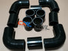 Universal 2.25" Aluminum Turbo Piping Kit + Black Hose