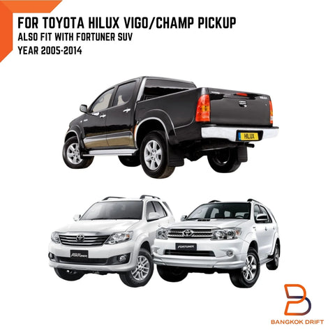 Toyota Hilux MK6 MK7 SR5 Black Rubber Rear Mud Flap Splash Guard (05-14)