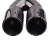Titanium Black Car 2.5" Inlet Dual Rear Muffler Exhaust Tip Tail Pipe