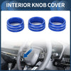 Honda CR-V 3 x Blue Media Volume Switch Knob Cover Ring (2023-2024)
