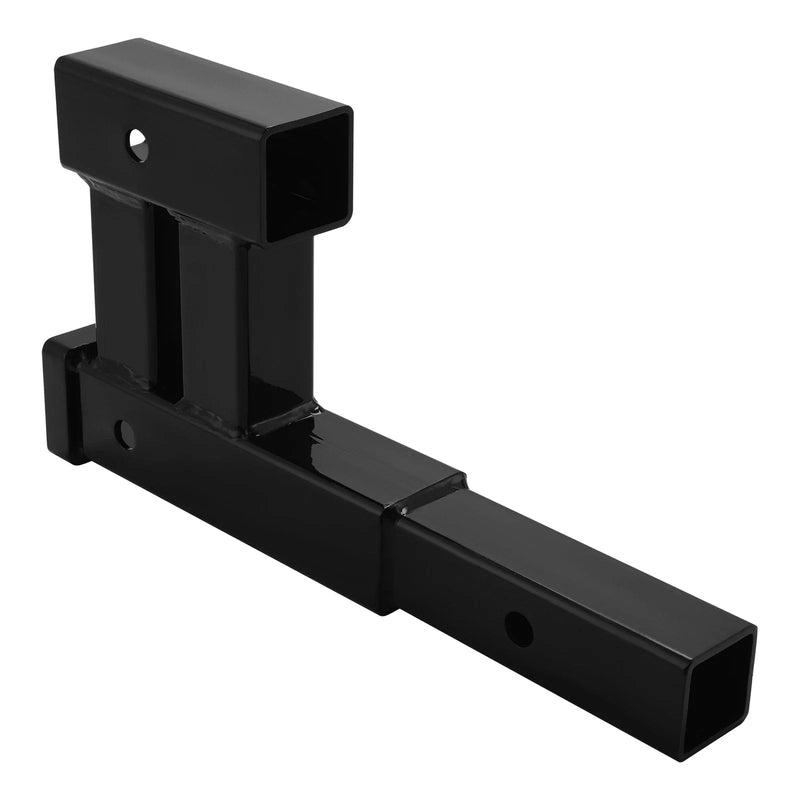 Dual 2-In Trailer Receiver Hitch Rise-Drop Adapter Extender Tow 4000LB